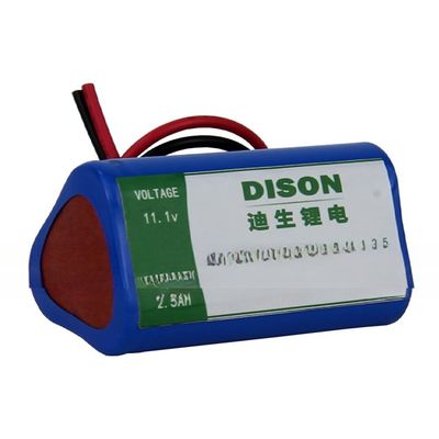 NMC Cylindrical Lithium ion battery 10.8V 2.6Ah 2C Discharge Rate Battery Pack for LED Emergency Light