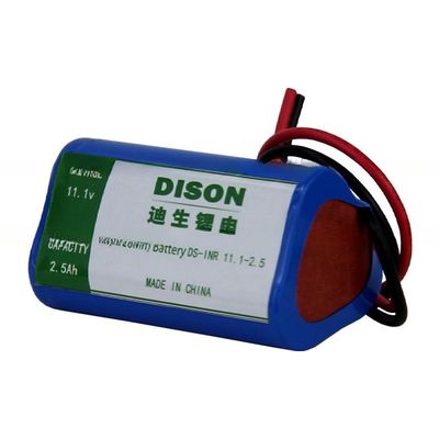 NMC Cylindrical Lithium ion battery 10.8V 2.6Ah 2C Discharge Rate Battery Pack for LED Emergency Light