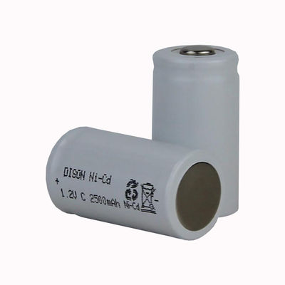 High temperature Rechargeable NI-Cd C 1.2V 2.5ah Battery Cells for emergency lightings