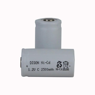 High temperature Rechargeable NI-Cd C 1.2V 2.5ah Battery Cells for emergency lightings