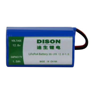High Safety LiFePo4 12.8v 1.5Ah Cylindrical Lithium Ion Battery Pack with self-protection functions