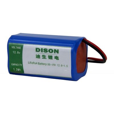 High Safety LiFePo4 12.8v 1.5Ah Cylindrical Lithium Ion Battery Pack with self-protection functions