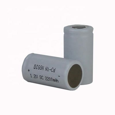 Rechargeable NiCd SC 1.2V 2200mah High Temperature Rechargeable Battery Cell
