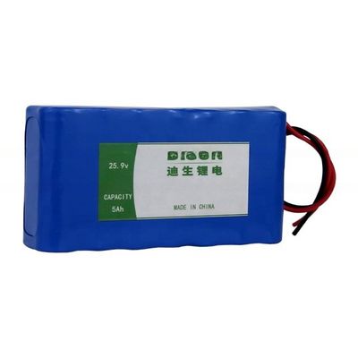 Li NiCoMn 25.9v 5Ah NMC Lithium Ion battery pack with self-protection PTC, CID