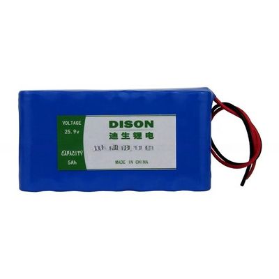 Li NiCoMn 25.9v 5Ah NMC Lithium Ion battery pack with self-protection PTC, CID