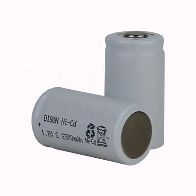 High Low Temperature NiCd Rechargeable Battery Cells C 1.2V 2.5Ah