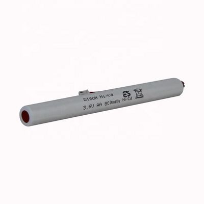 High Temperature NiCd 3.6v AA 1000mAh Rechargeable Battery Pack For Emergency Lighting