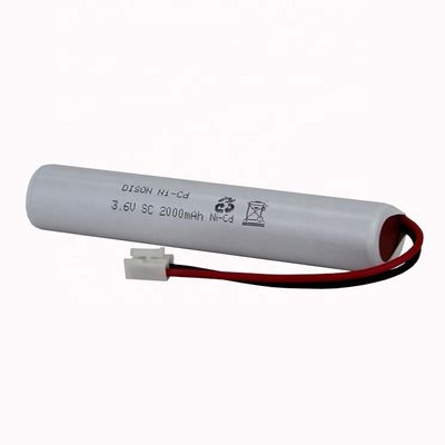 High Temperature NiCd SC 2000mah3.6V Rechargeable Battery Pack For Emergency Lighting And Power Tools