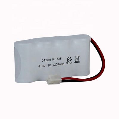 500 Cycle Life NiCd 4.8V SC 2200mAh Rechargeable Battery Pack For Emergency Lighting
