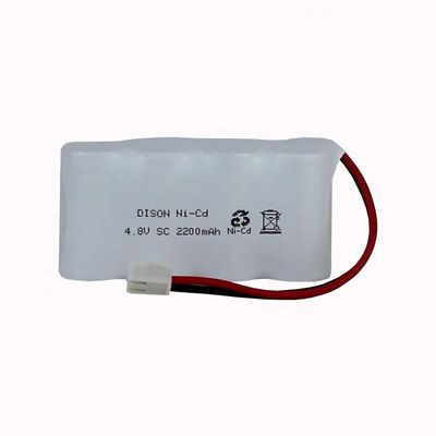 500 Cycle Life NiCd 4.8V SC 2200mAh Rechargeable Battery Pack For Emergency Lighting