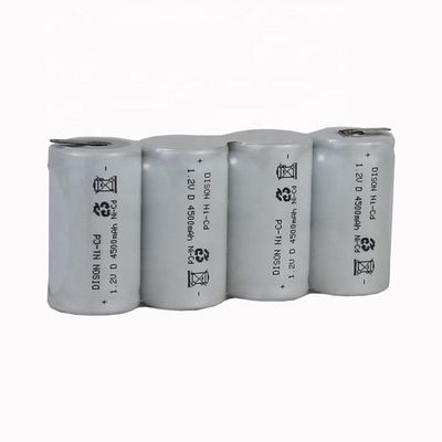 High Capacity 4.8V 4500mAh D Rechargeable NiCd High Temperature Battery Pack For Emergency Lighting