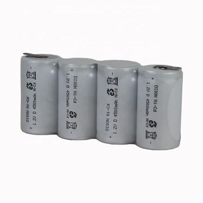 High Capacity 4.8V 4500mAh D Rechargeable NiCd High Temperature Battery Pack For Emergency Lighting