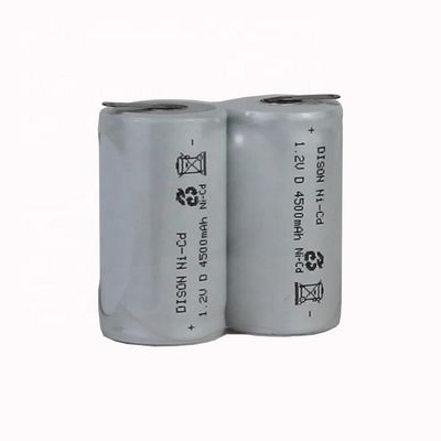 High Temperature NiCd D 2.4v 4.5Ah Rechargeable NiCd Battery Pack 500 Cycles Emergency LED Driver