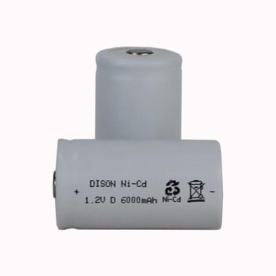 -40C Low Temperature Rechargeable NiCd D KRH33/62 1.2V 6Ah Battery Cells For Emergency Lighting