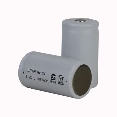 -40C Low Temperature Rechargeable NiCd D KRH33/62 1.2V 6Ah Battery Cells For Emergency Lighting