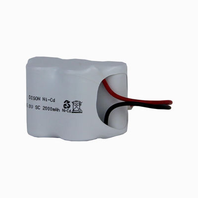 SC 6V 2200mah Rechargeable Nicd Battery High Temperature For Emergency Lighting
